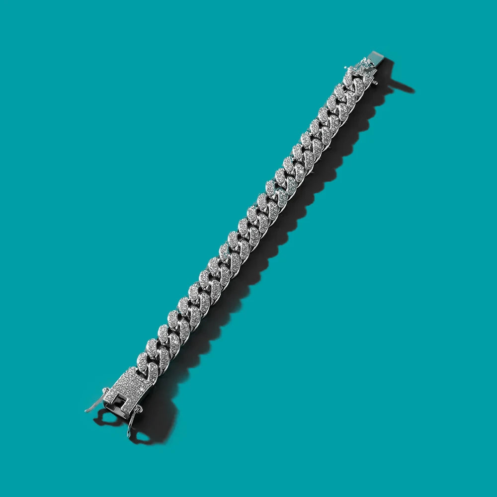 VVS Style Iced Cuban Clasp Bracelet