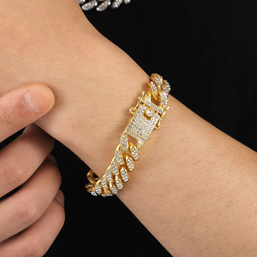 VVS Style Iced Cuban Clasp Bracelet