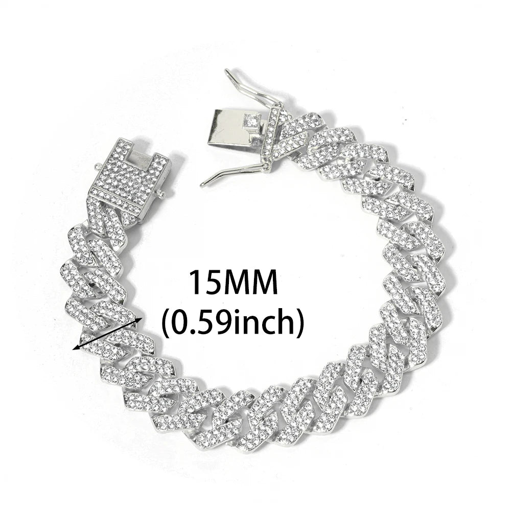 VVS Style Iced Cuban Clasp Bracelet