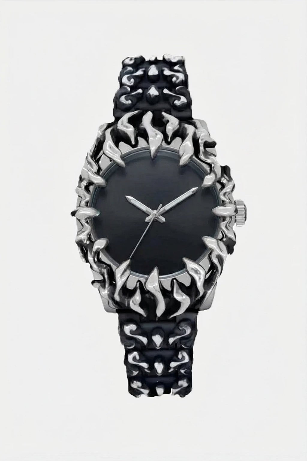 Claw Watch - watch with radiating claw point bezel, front view
