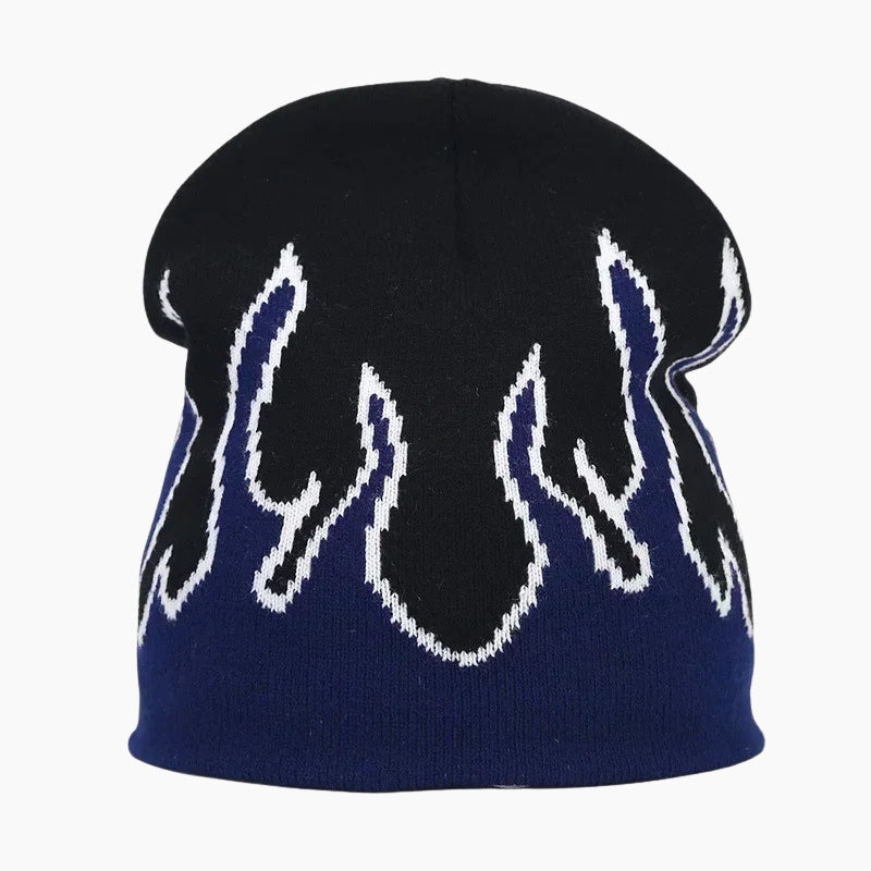 blue flame beanie
