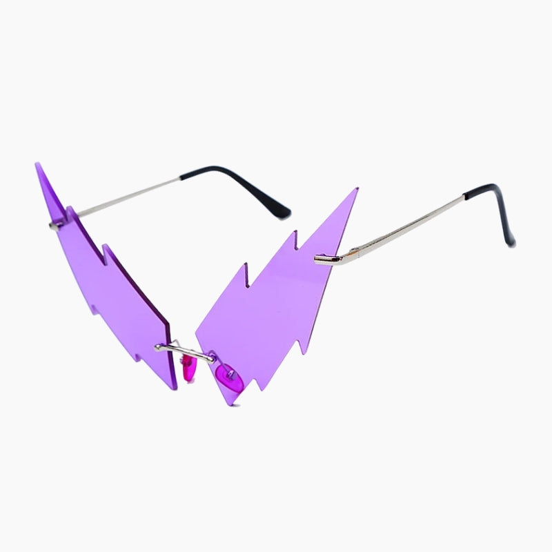 Futuristic Sunglasses ‘Lightning Core’ – Sharp Y2K Energy Frames