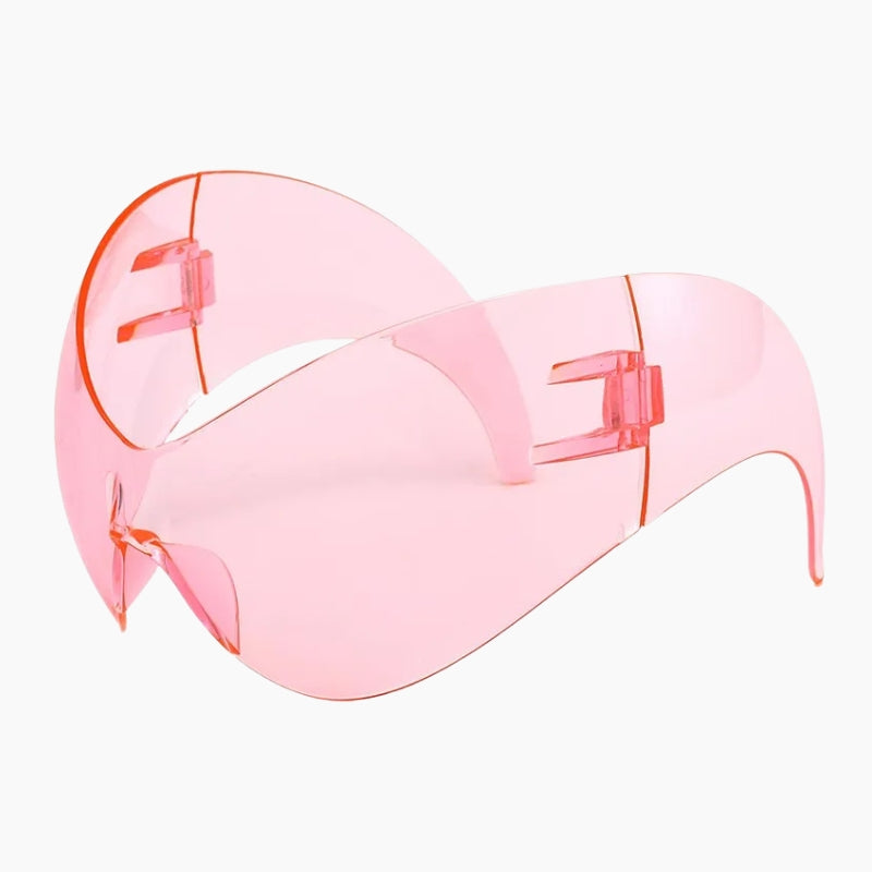Gorpcore Sunglasses - amber mono shield sunglasses, front view