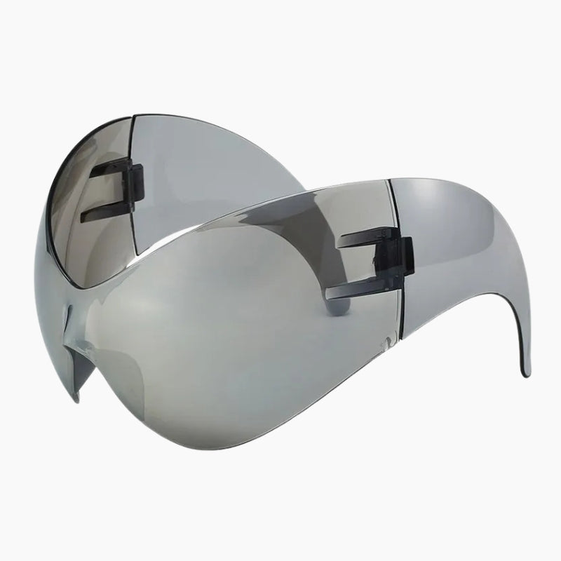 Gorpcore Sunglasses ‘Mono Shield’ – Y2K Utility Shield Sunglasses