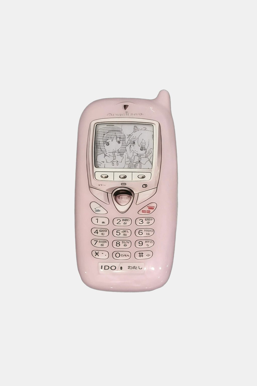 Hair Clip Y2K - pink flip phone shaped hair clip, front view