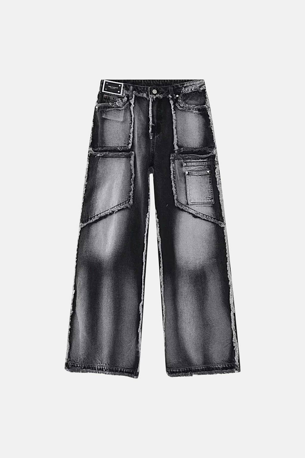 Jeans Gorpcore - technical finish denim jeans with reinforced pockets, front view
