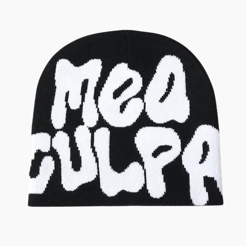 beanie mea culpa black