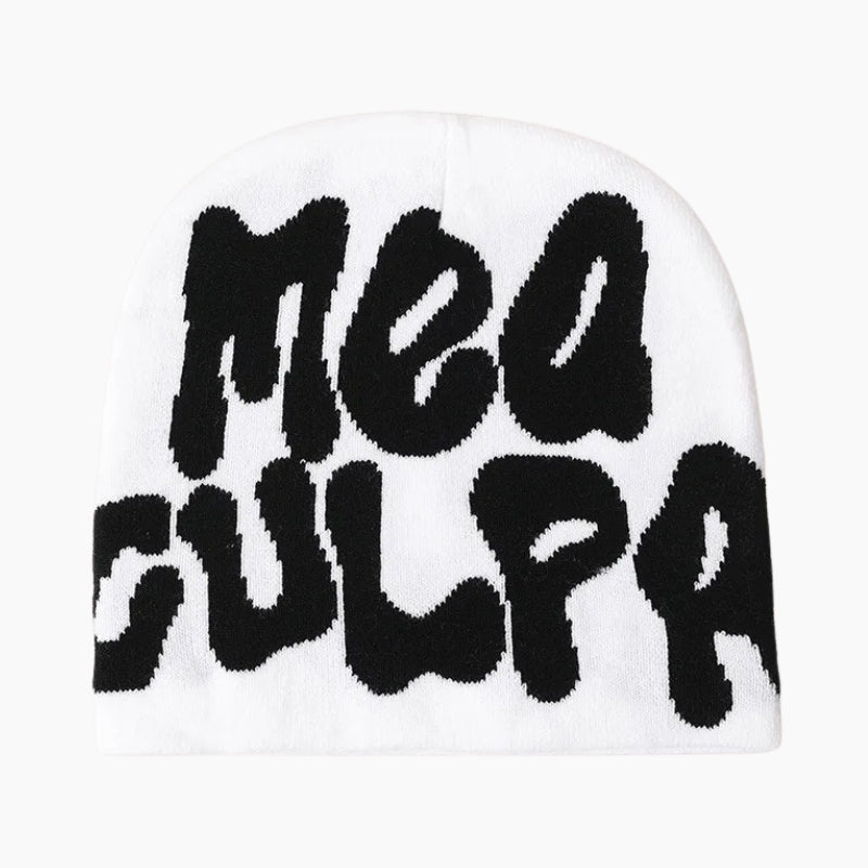 beanie mea culpa white