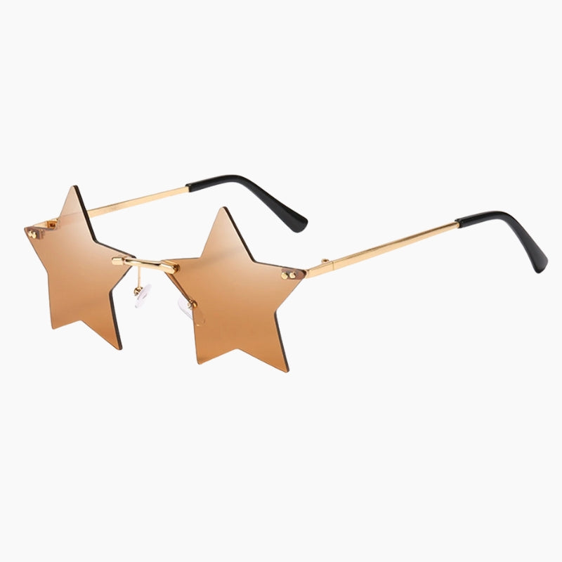 hippie star sunglasses, festival star-shaped glasses
