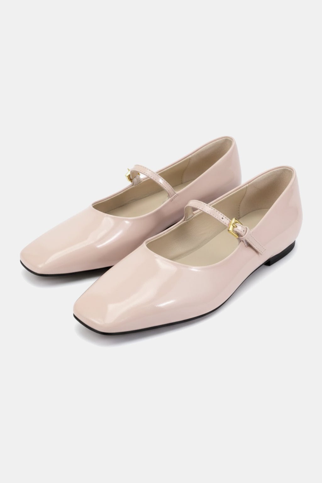 Rose Mary Jane - dusty rose matte Mary Jane flats, front view