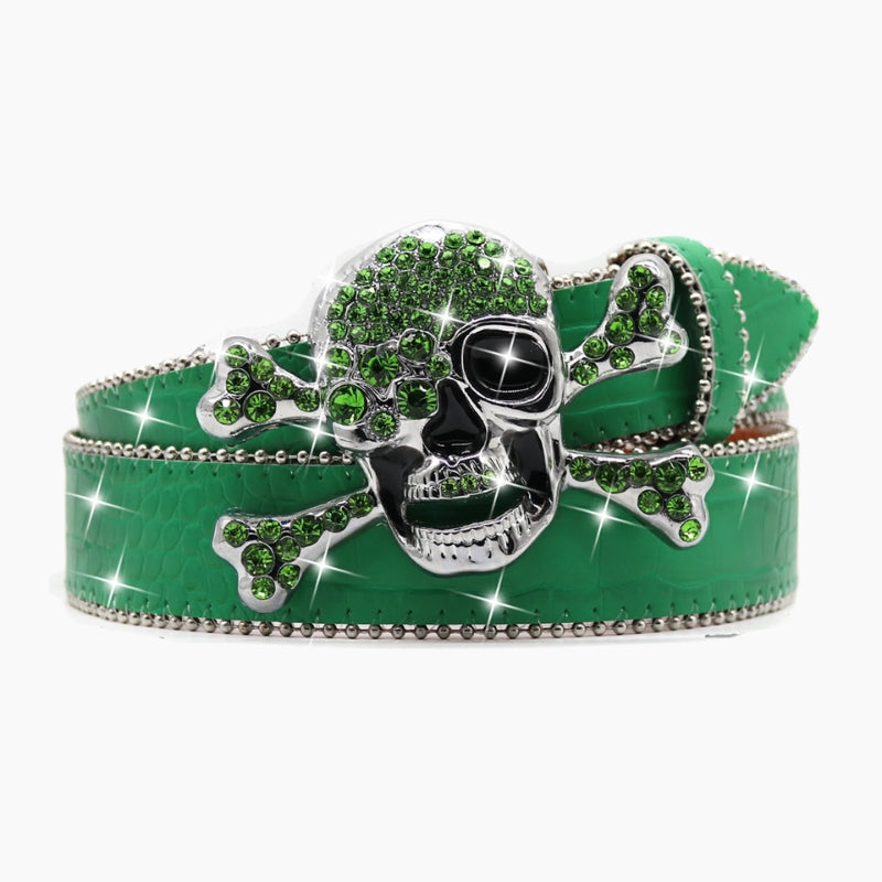 Skull Belt ‘Legacy’ – Rhinestone Skull Statement Belt