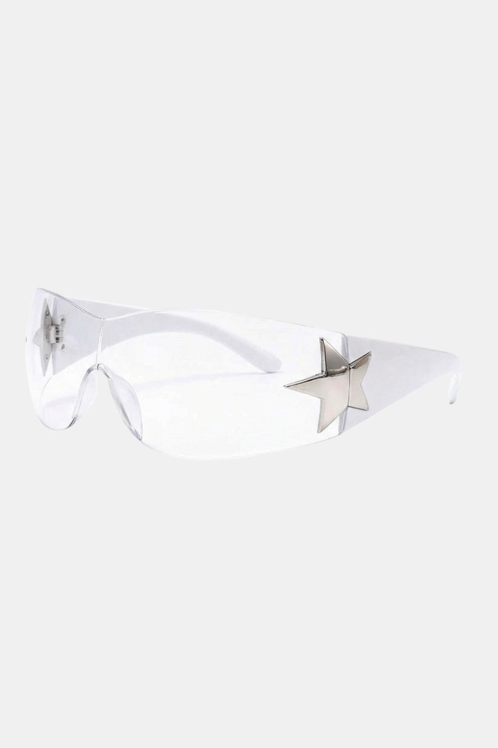 Star Sunglasses - black cat eye sunglasses with star temple detail, front view