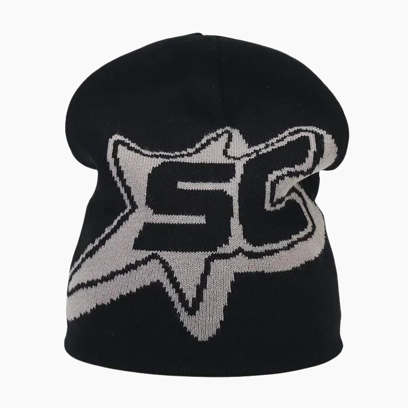 Star Beanie – Star Logo Knit Beanie for Y2K Streetwear Looks