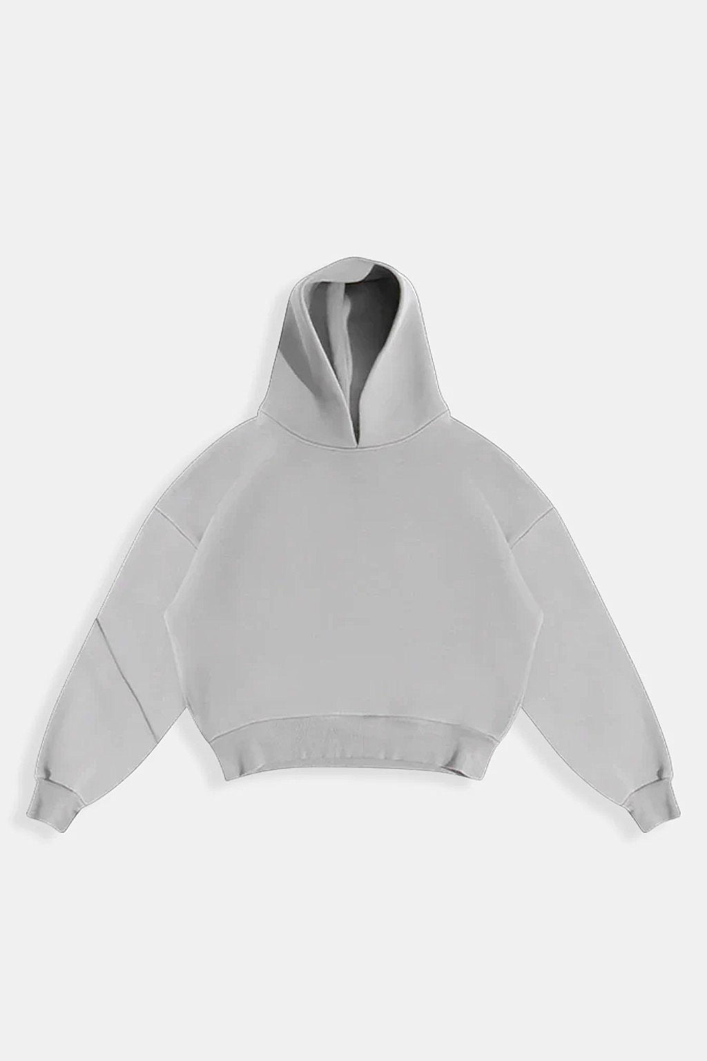 UK Drill Set - grey oversized hoodie and joggers, front view