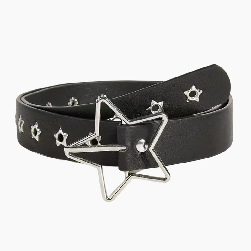 Y2K Belt ‘Starline’ – Star Buckle Y2K Streetwear Belt