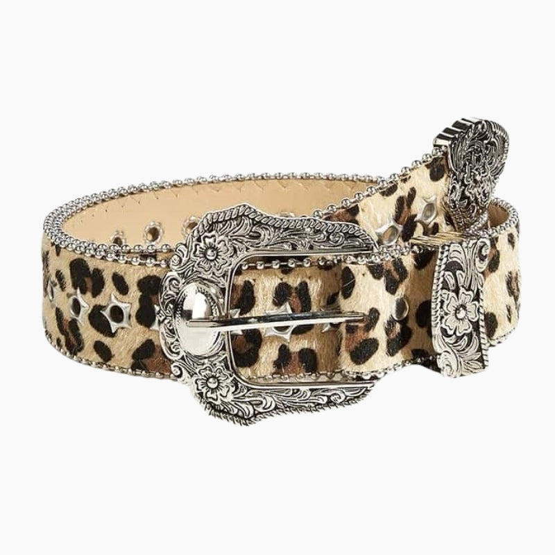 Y2K Belt ‘Wild Icon’ – Leopard Print Y2K Statement Belt