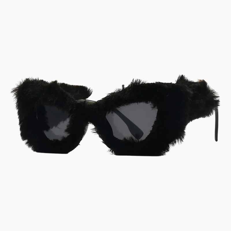 Y2K Sunglasses ‘Fur Icon’ – Bold Fuzzy Statement Shades